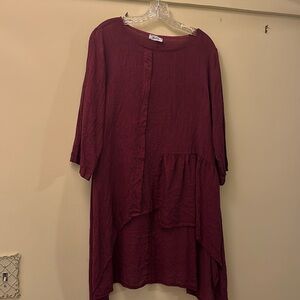 High quality linen asymmetrical tunic by Devitalia